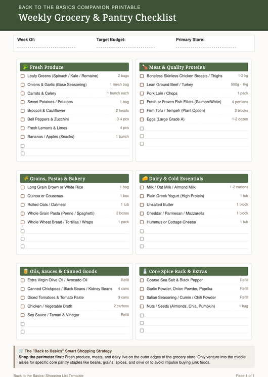 Grocery Checklist